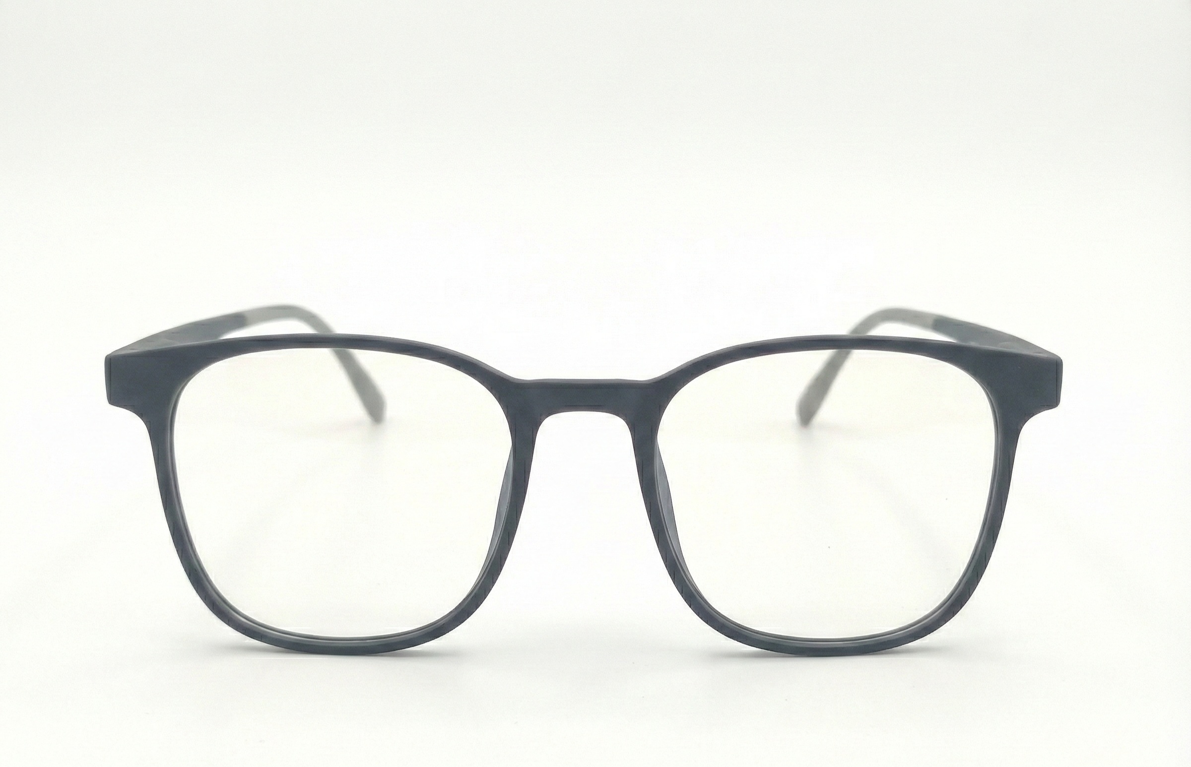 Vintage Mat Grey Square Eyeglasses