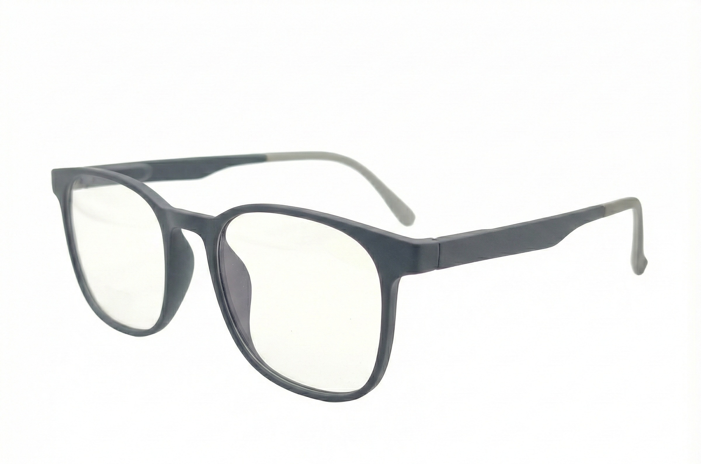 Vintage Mat Grey Square Eyeglasses